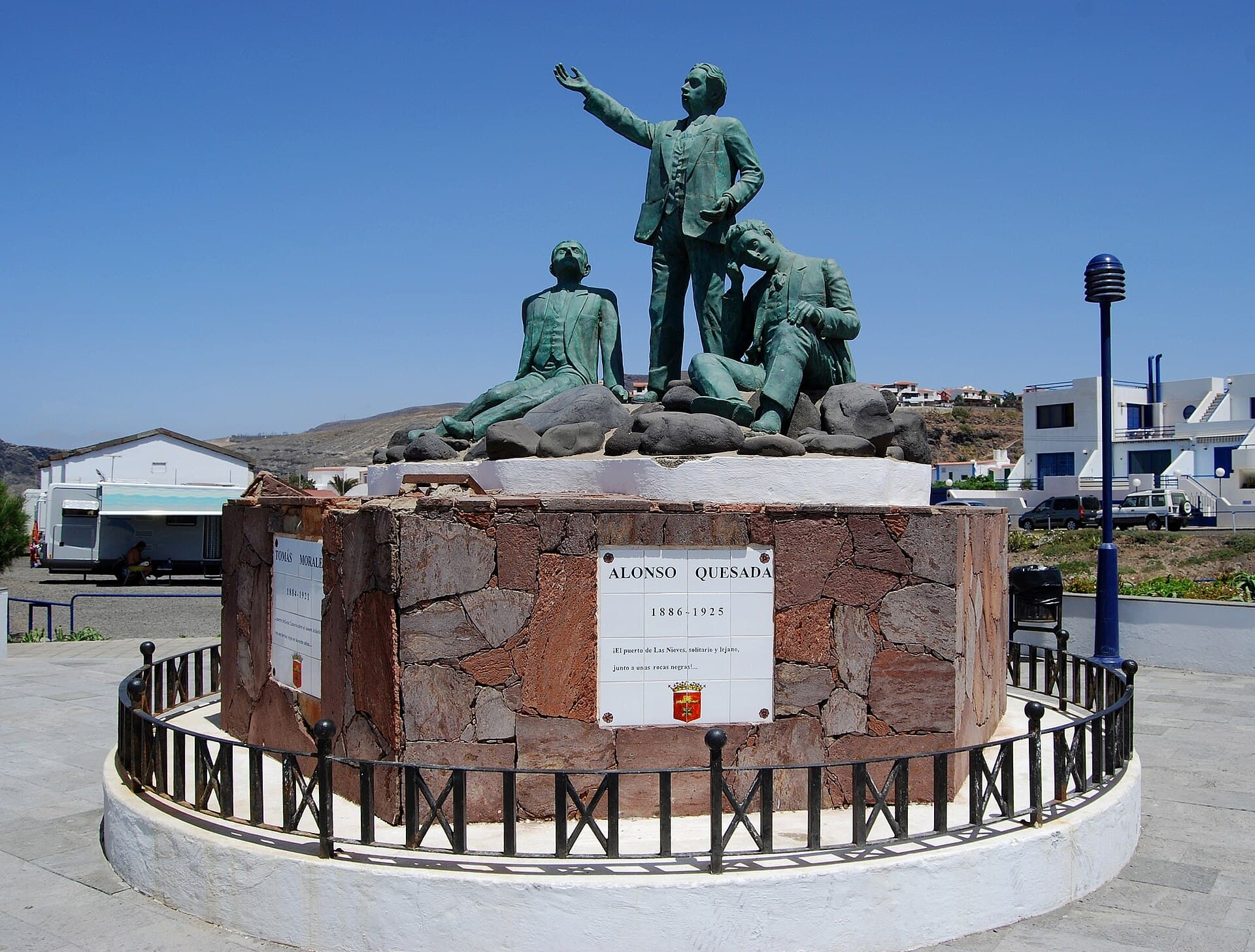 Monument at Puerto de las Nieves, Agaete, Gran Canaria.