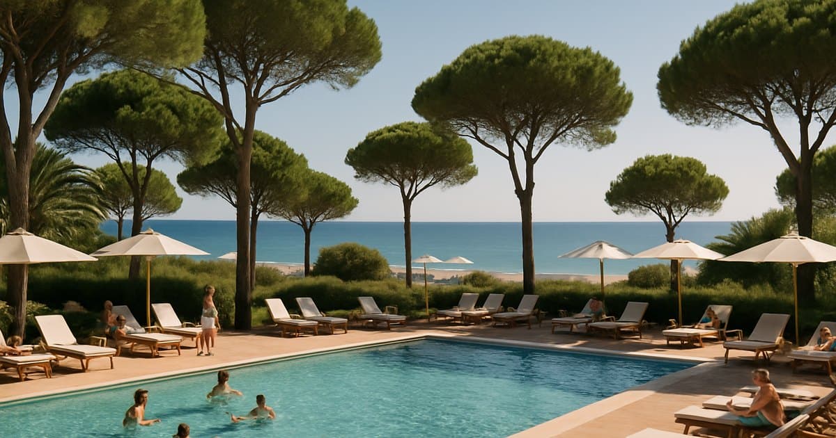 Piscina de un hotel de todo incluido en la costa de Cádiz