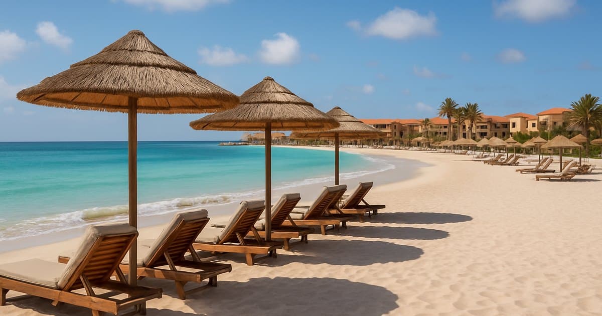 Resort de todo incluido en la isla de Sal frente al mar