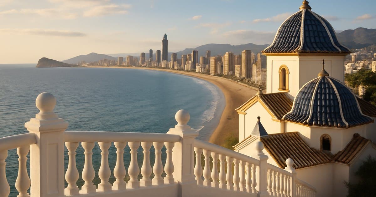 Vista de Benidorm desde el mirador del casco antiguo
